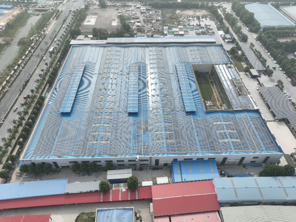 Aerial view of Wensheng glass factory