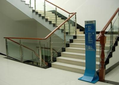Laminated glass for glass handrail